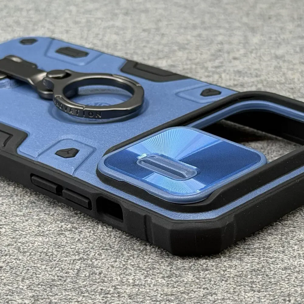 Nillkin CamShield Armor Case iPhone 14 Pro Max Blue Heavy Duty Ring Kickstand